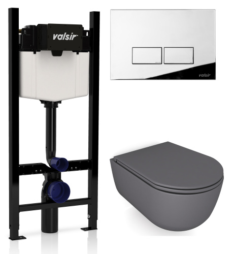 Комплект унитаза с инсталляцией VALSIR KIT VSCR 7334GM Slim P3
